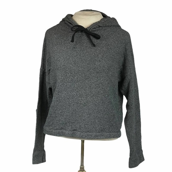 Madewell NWOT Heathered Charcoal Gray Knit Tone Hoodie Sweatshirt Size XS - Picture 5 of 11